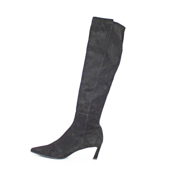 Stuart Weitzman Women's Black Suede Knee Length Boots: Size 8.5 M - Picture 1 of 8
